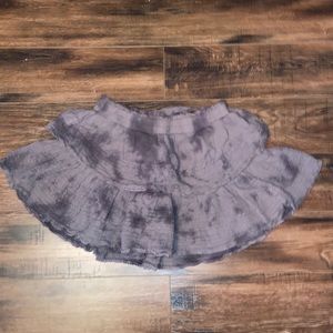 Aerie Brown Rock & Ruffle Skirt